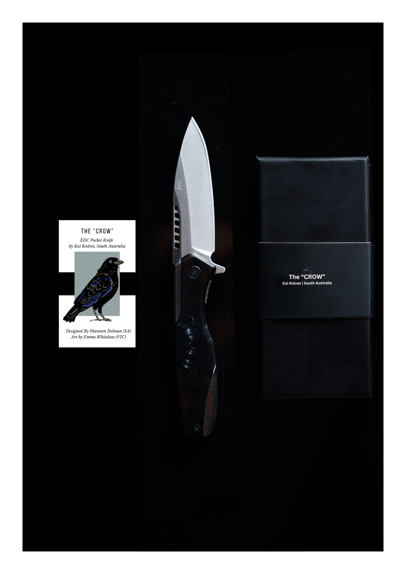"Chris" | The Crow EDC Pocket Knife - Koi Knives