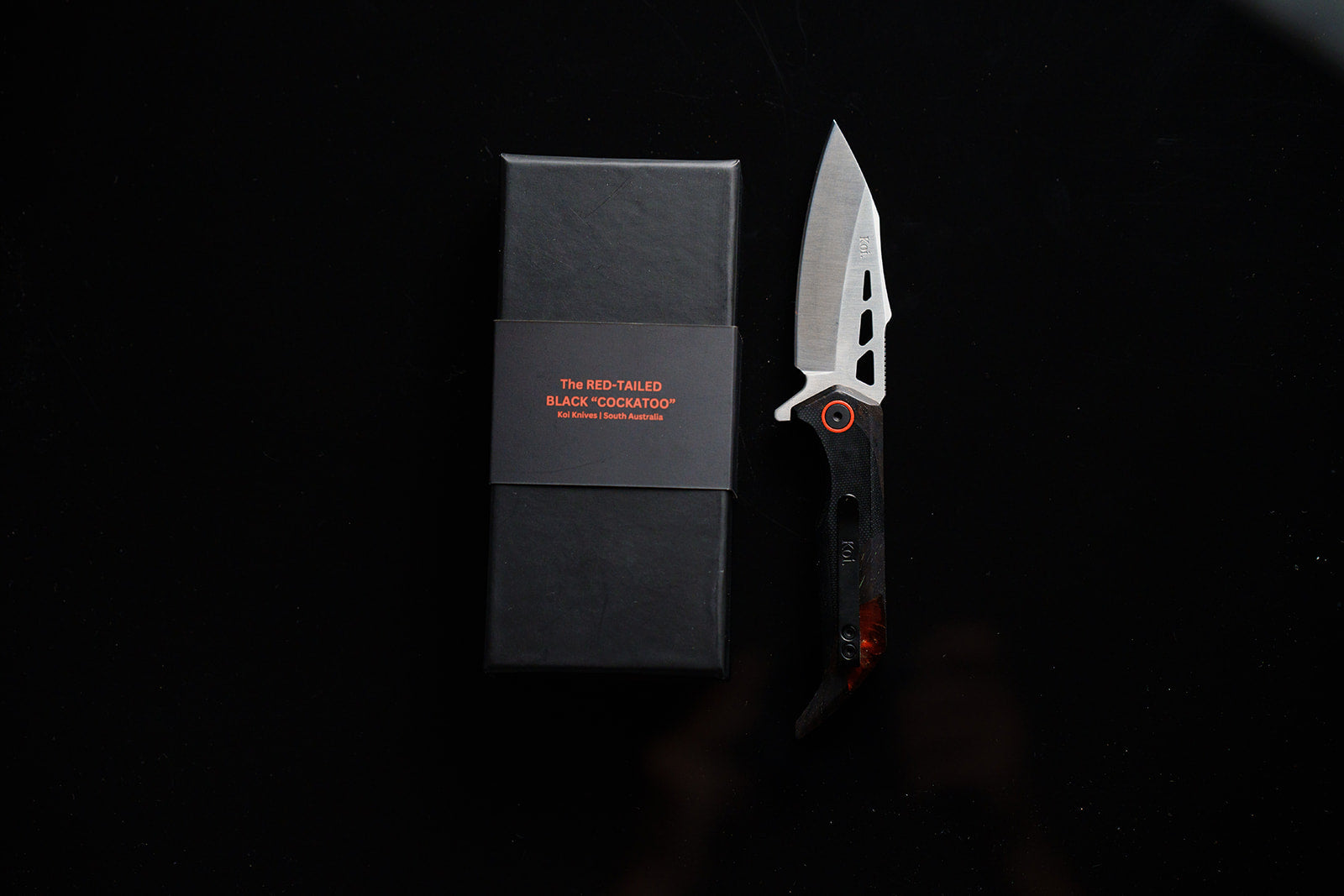 &quot;Georgia&quot; | The Glossy Black Cockatoo EDC Pocket Knife - Koi Knives